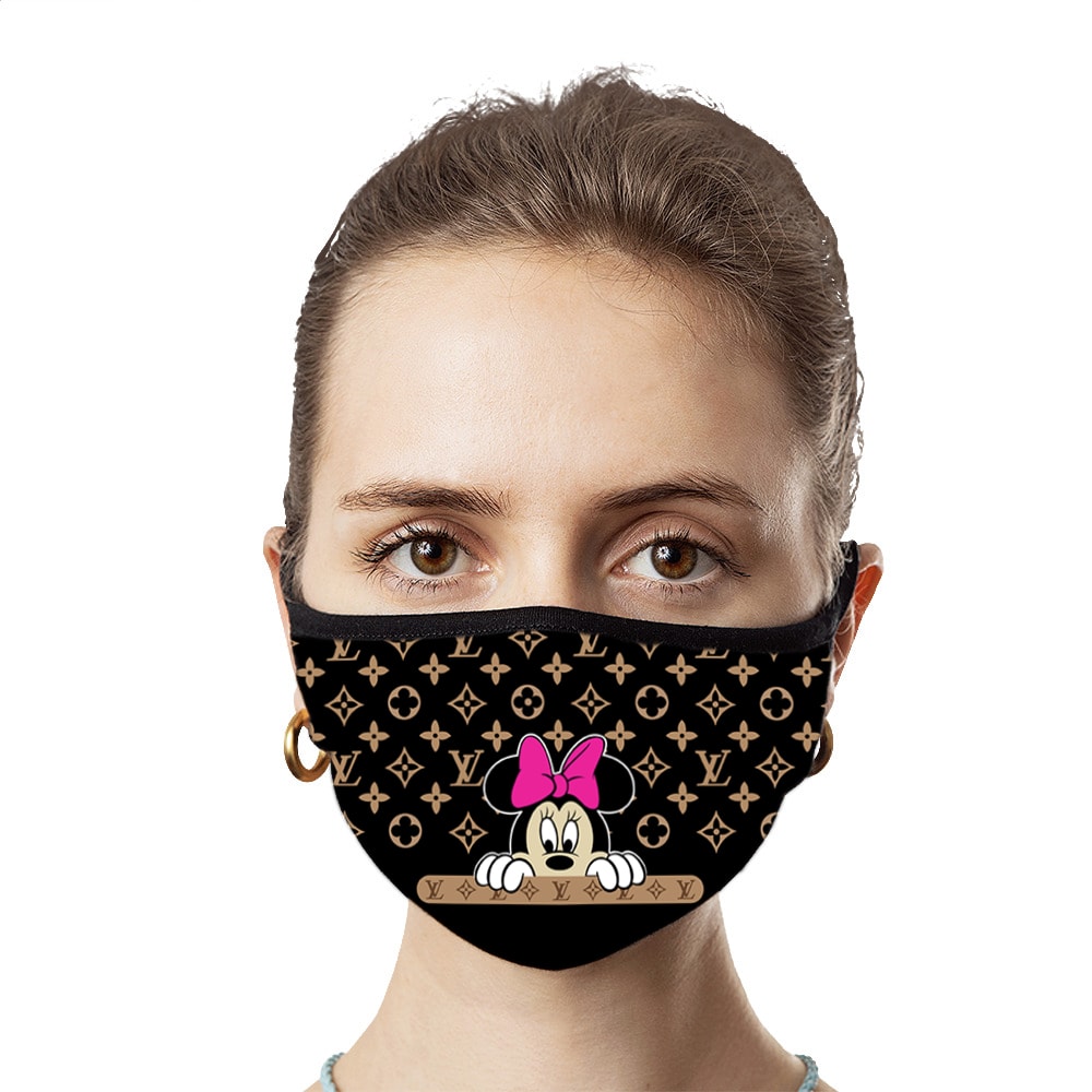 Minnie Mouse Lv Louis Vuitton Face Mask Made in USA – Clothesy shop T ...