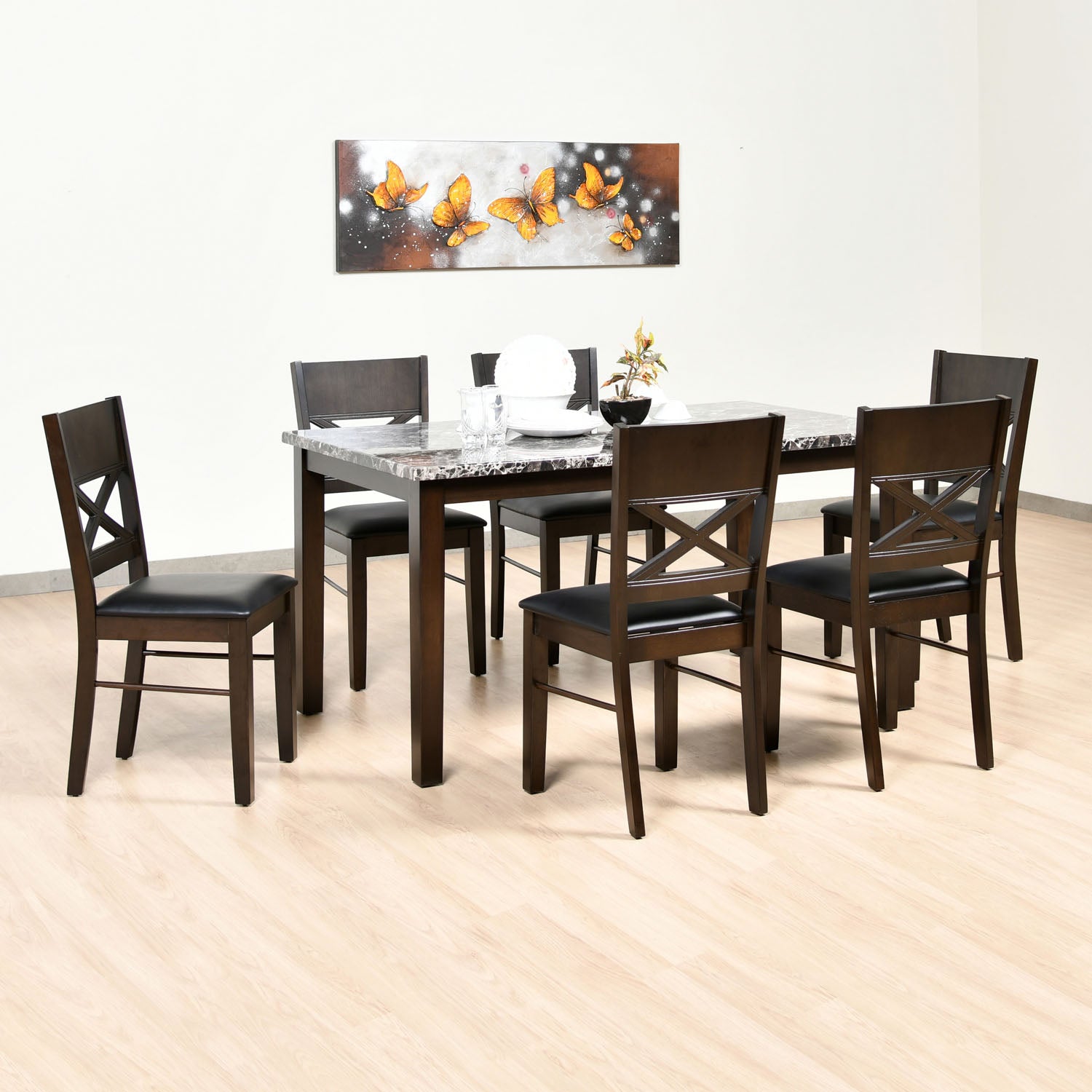 black dining table 6 seater