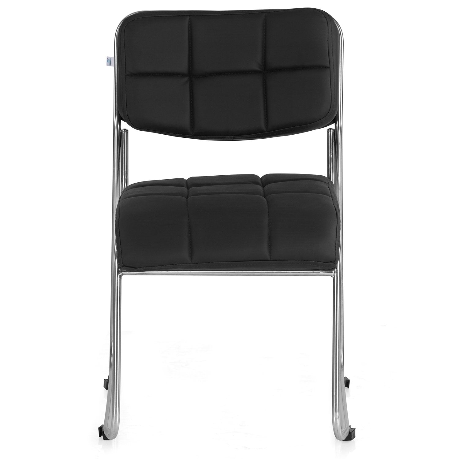 contract 02 soft pvc visitor chair without arm black