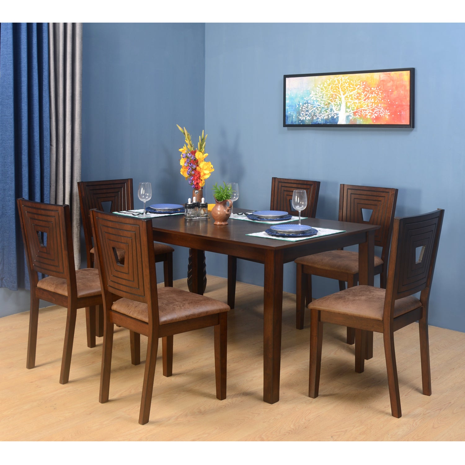 home crown 6 seater dining table