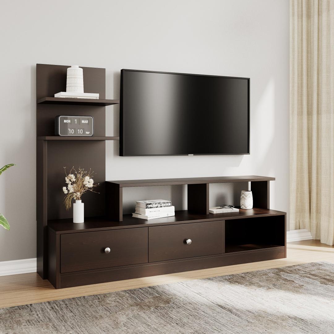 Buy Aroy Low Height Wall Unit (Wenge)Online- @Home by Nilkamal ...