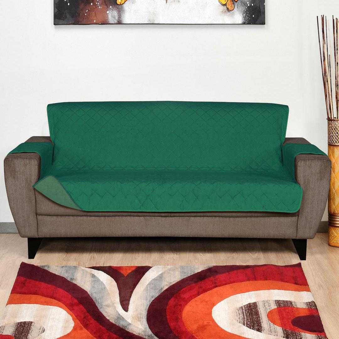 Buy 3 Seater Reversible Sofa Cover 179 cm x 279 cm (Emerald ...