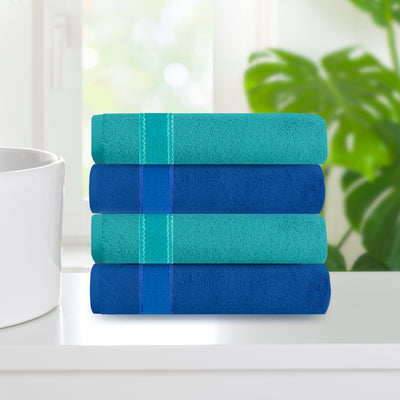 Buy Aquacado Bath Towel Set of 2 Turq Blue & Irish Blue Online