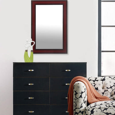 Buy Ebony Rectangular Synthetic Fibre & MDF Framed Mirror (45 x 90 cm, Black)  Online- At Home by Nilkamal