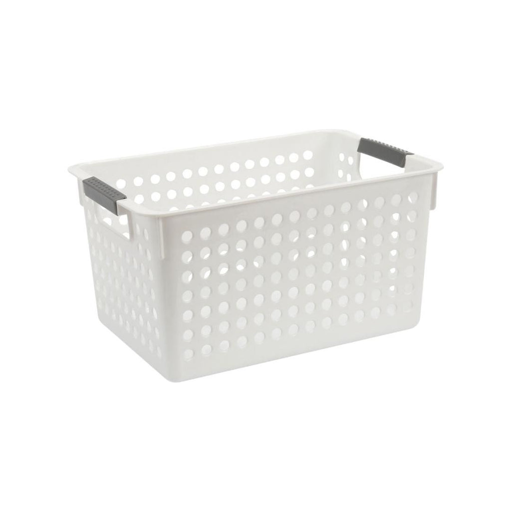 white baskets storage