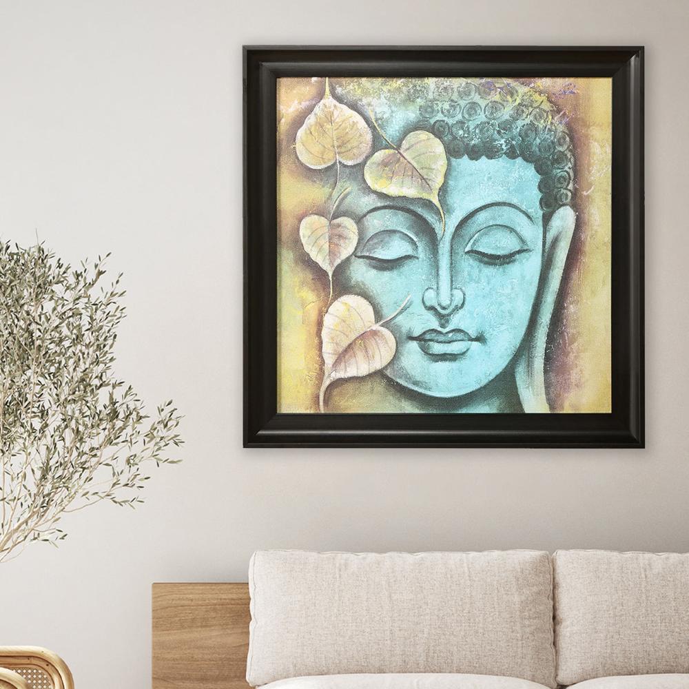 Buy Budhha Leaf Painting (Sea Green) Online- @Home by Nilkamal ...