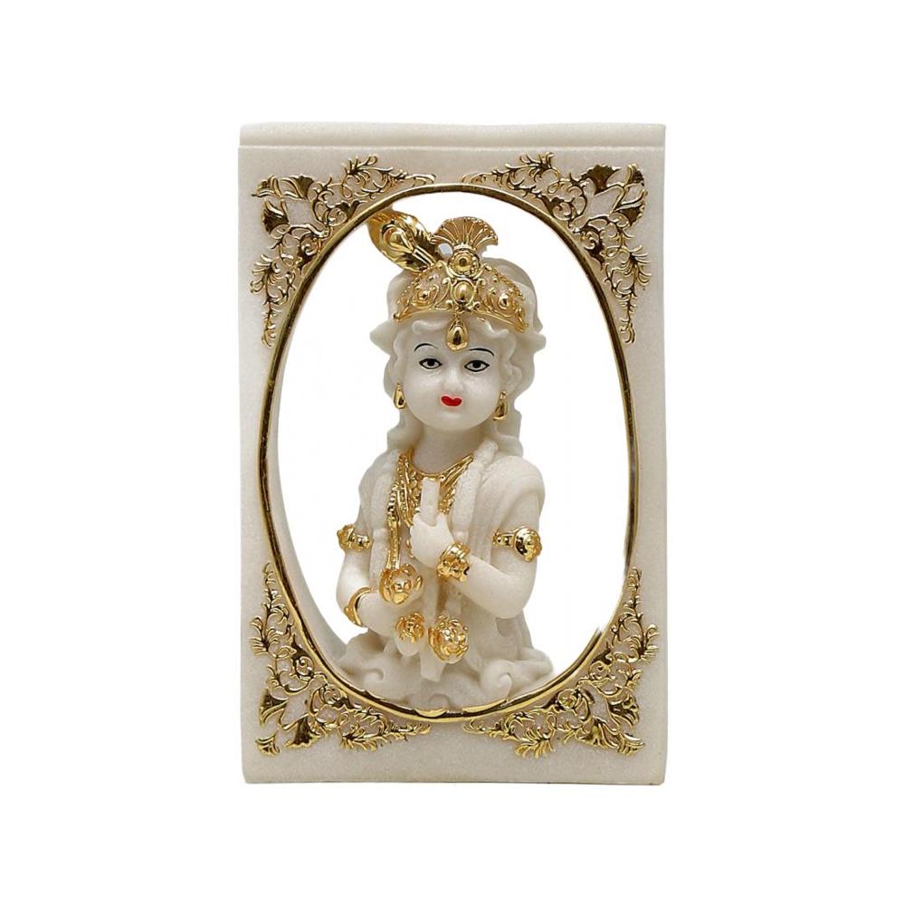 Buy Bal Gopala in Window Polyresin Showpiece (White) Online- @Home ...