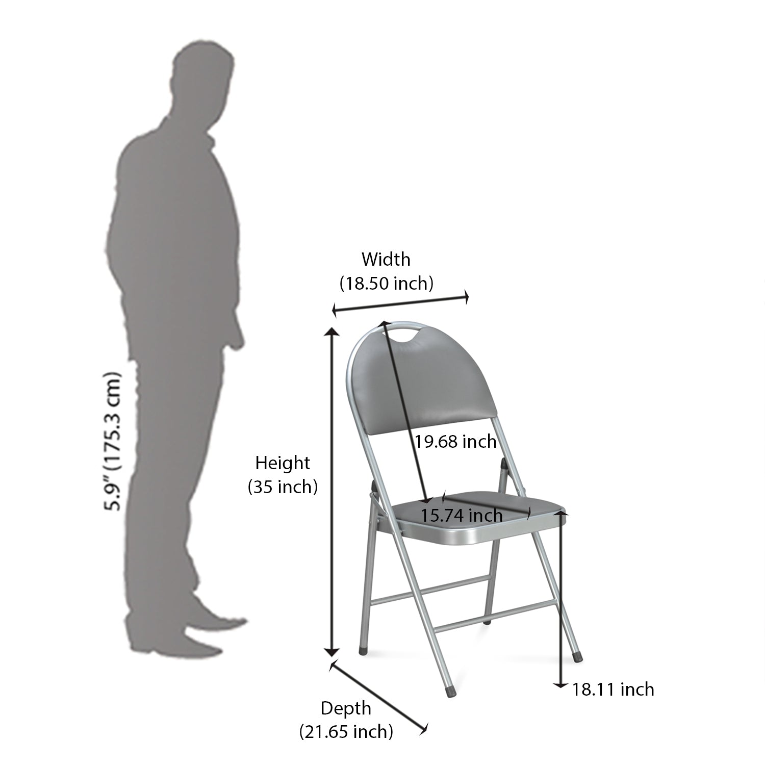 Thorpe Folding Chair Grey Nilkamal At Home Home