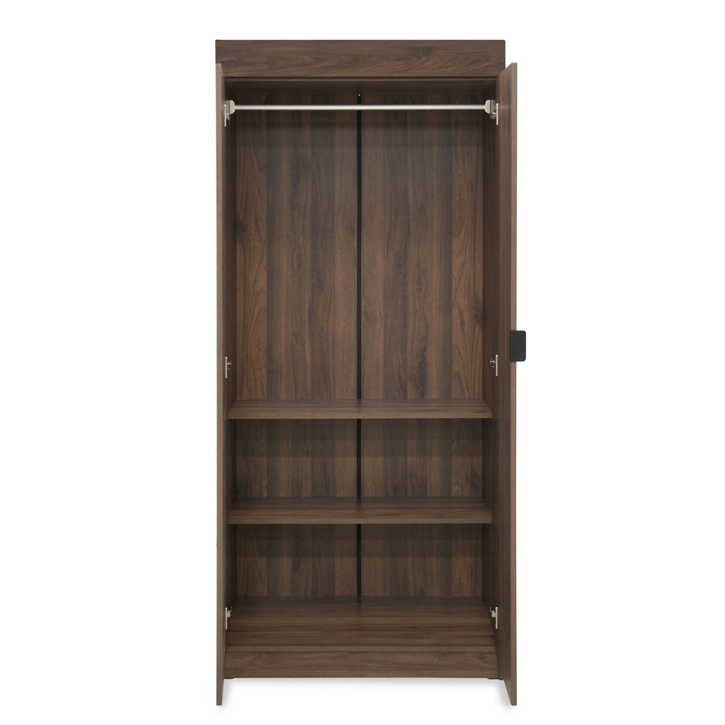 Buy Edward Two Door Wardrobe (Walnut)Online- @Home by Nilkamal ...