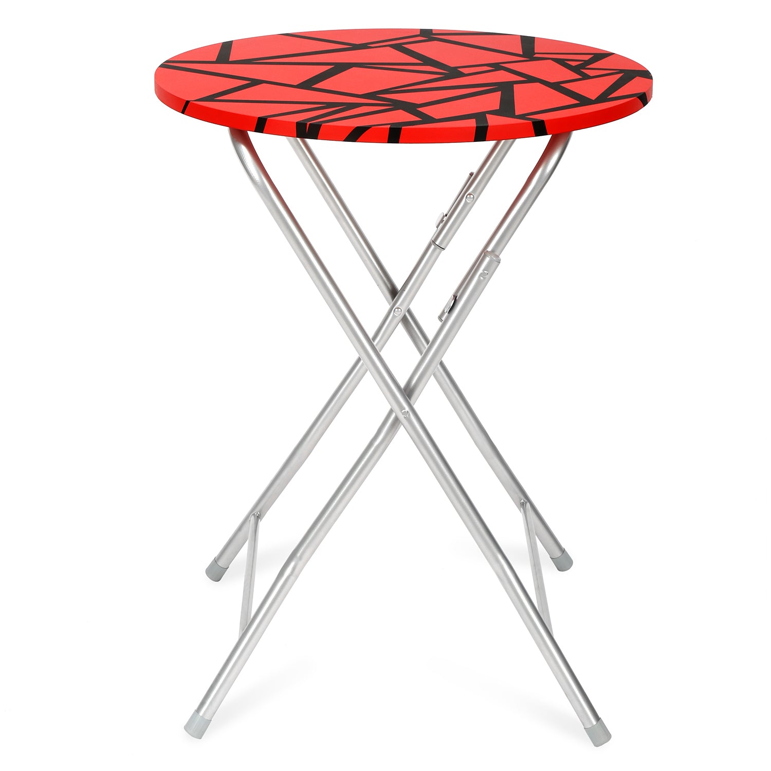 Jax Foldable Round Table Red And Black Nilkamal At Home Home