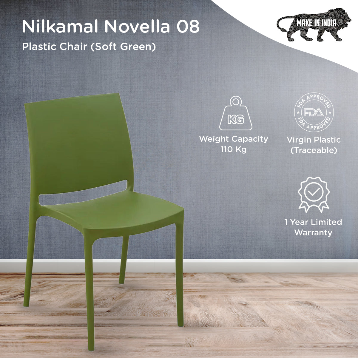 nilkamal novella 08 chair