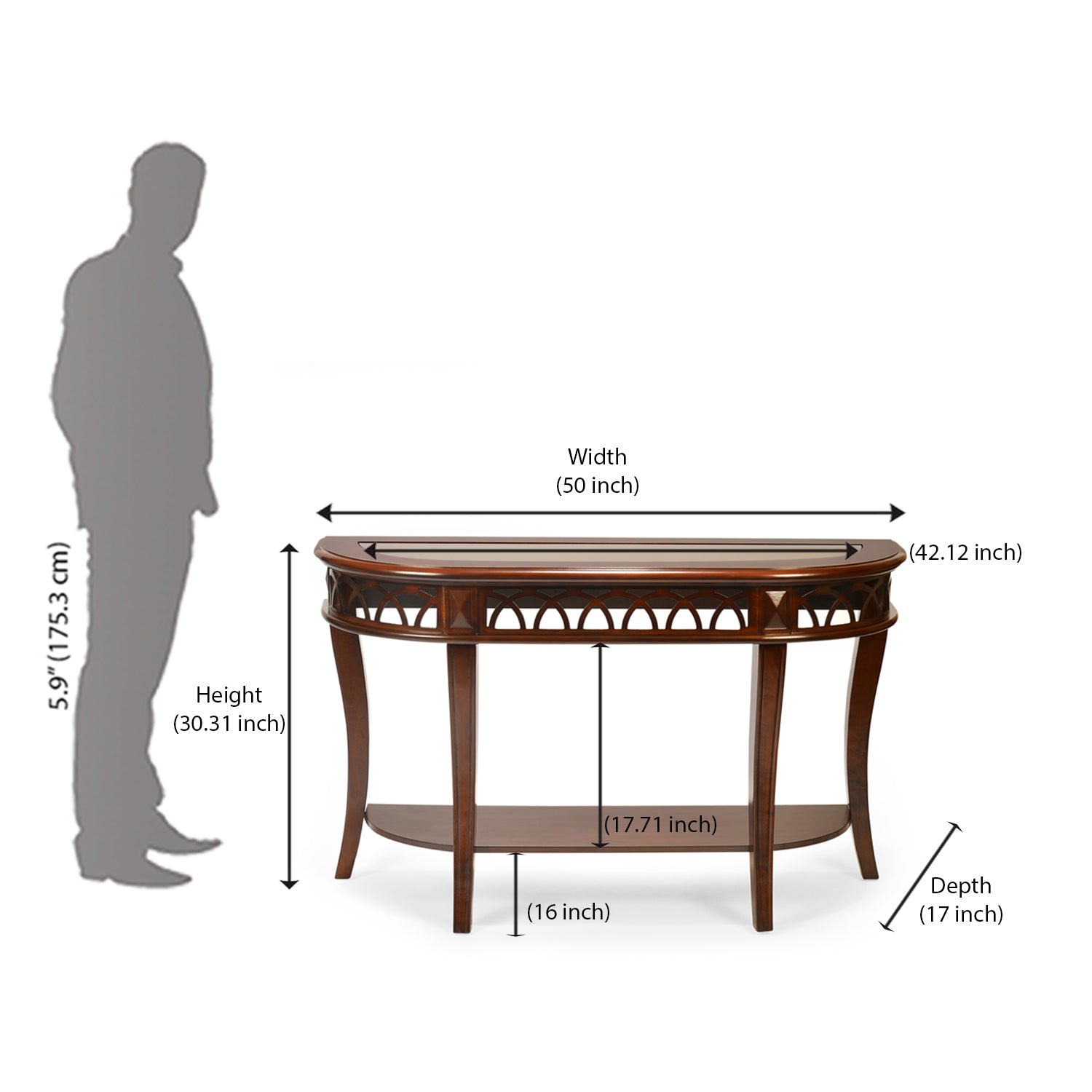 Pisces Console Table Classic Walnut Nilkamal At Home Home