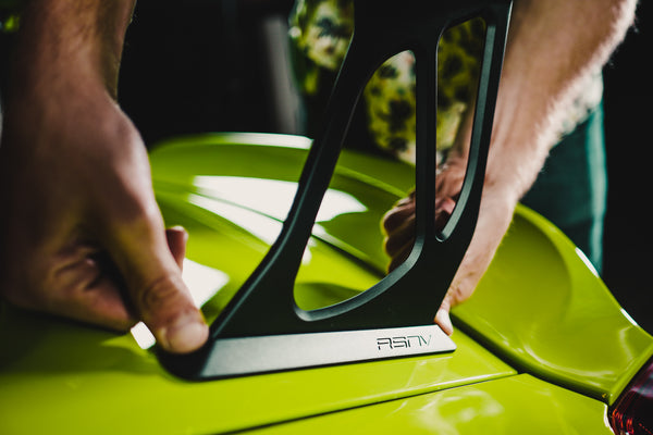 rsnv porsche gt4 wing riser base installation