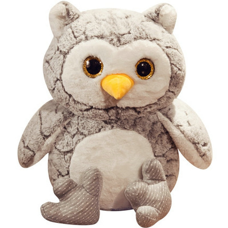 peluche hibou gros yeux