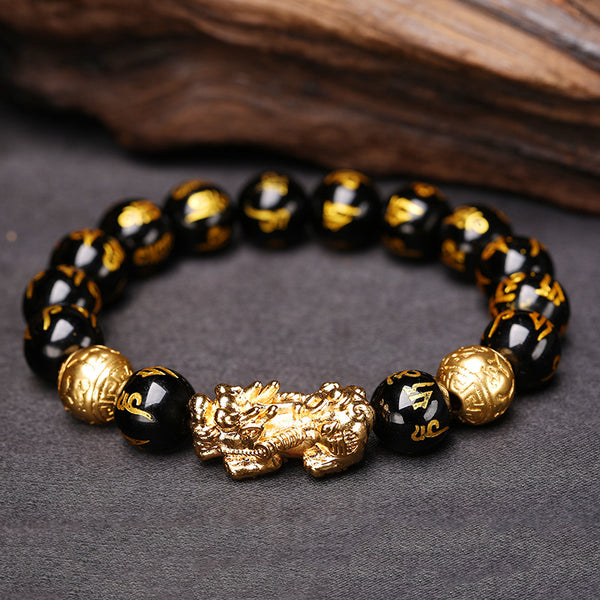 feng shui black obsidian bracelet