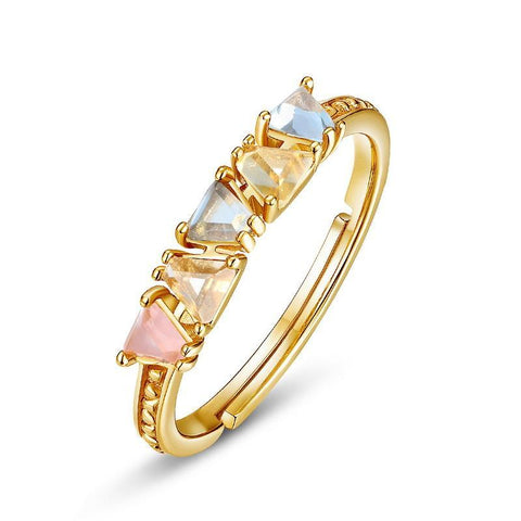 Elegant Multi-colored Diamond Ring