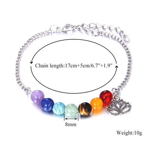 Vintage 7 Chakra Lotus bracelet