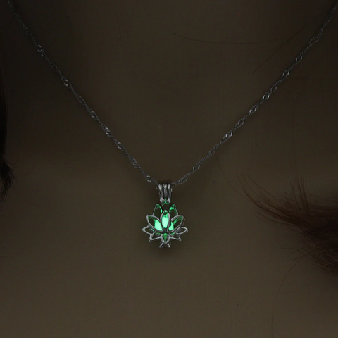 Glowing Lotus Flower Necklace