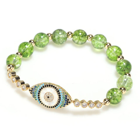 Green Peridot Charm Bracelet