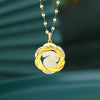 22k Gold Lucky Rabbit Jade Necklace