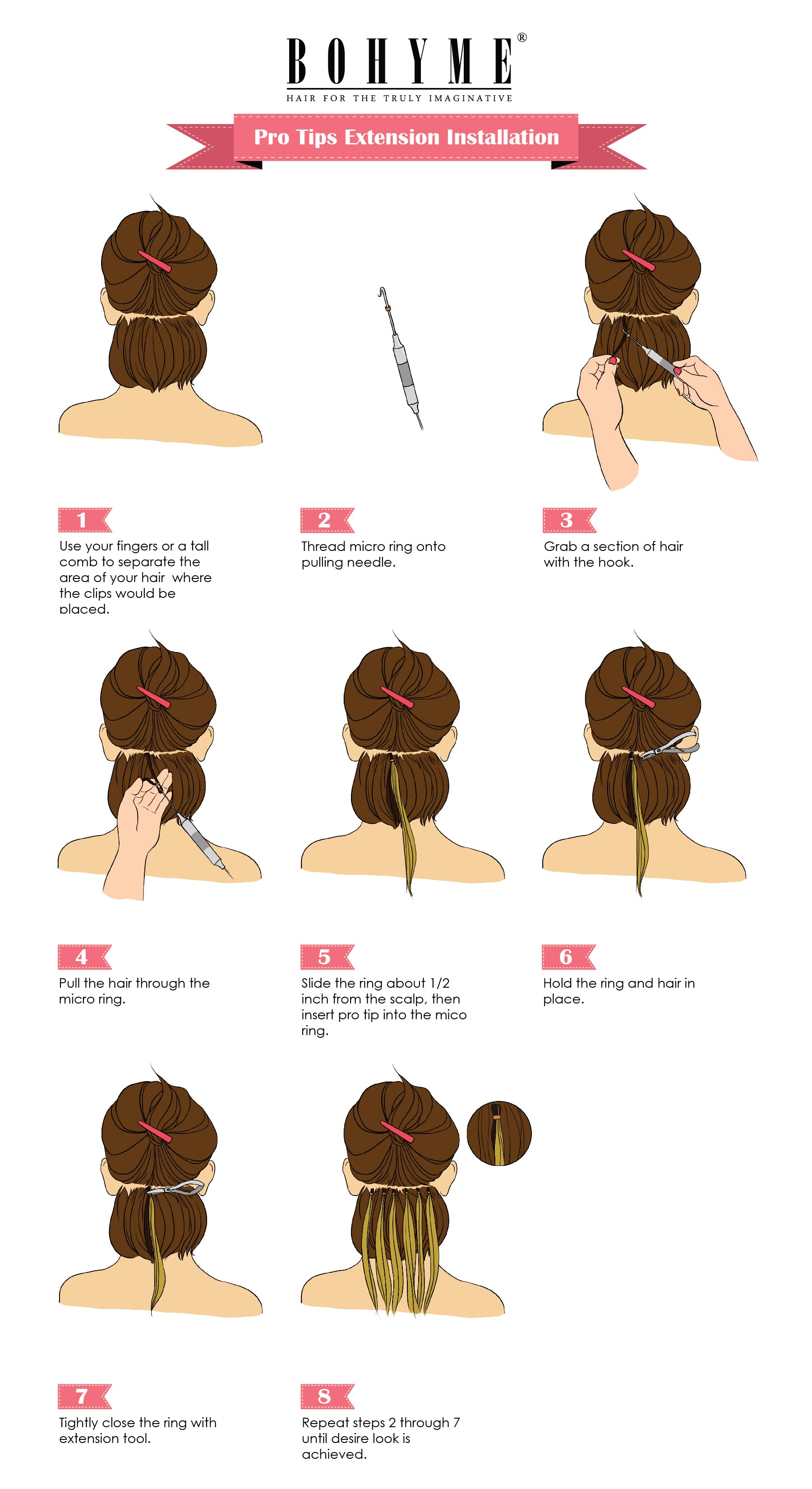 Clip-In Hair Installation Guide — Bohyme®