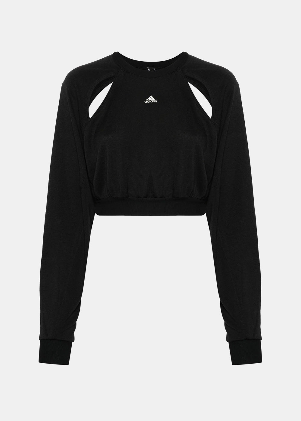 Adidas Originals Cut-out Cropped Sweatshirt In Black