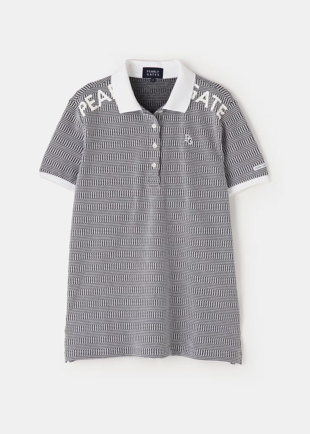 Pearly Gates White Short Sleeve Polo Shirt In Gray