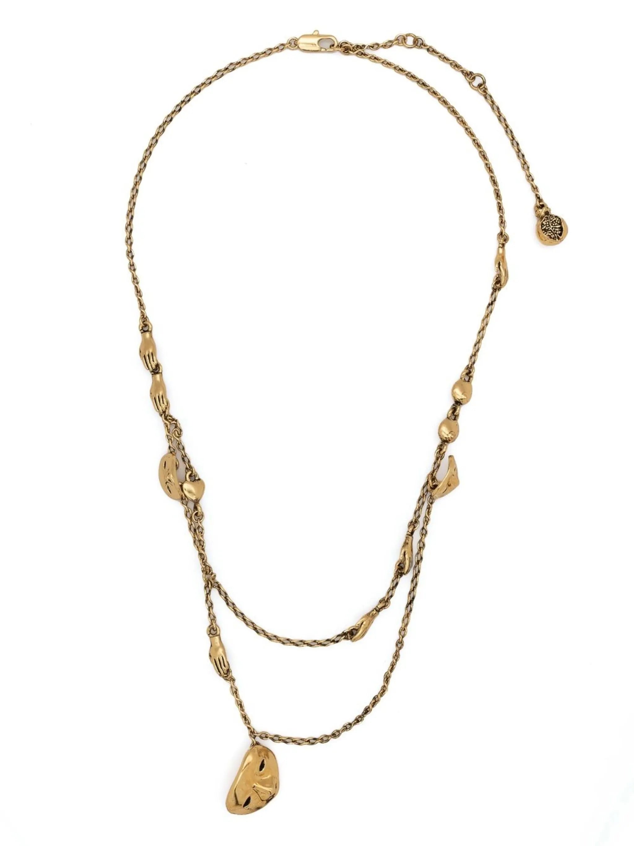 Shop Lemaire Women Estampe Necklace In Ye575 Old Gold