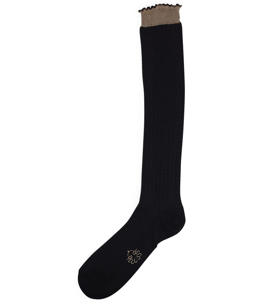 Alto Milano Black Gilma Long Sock