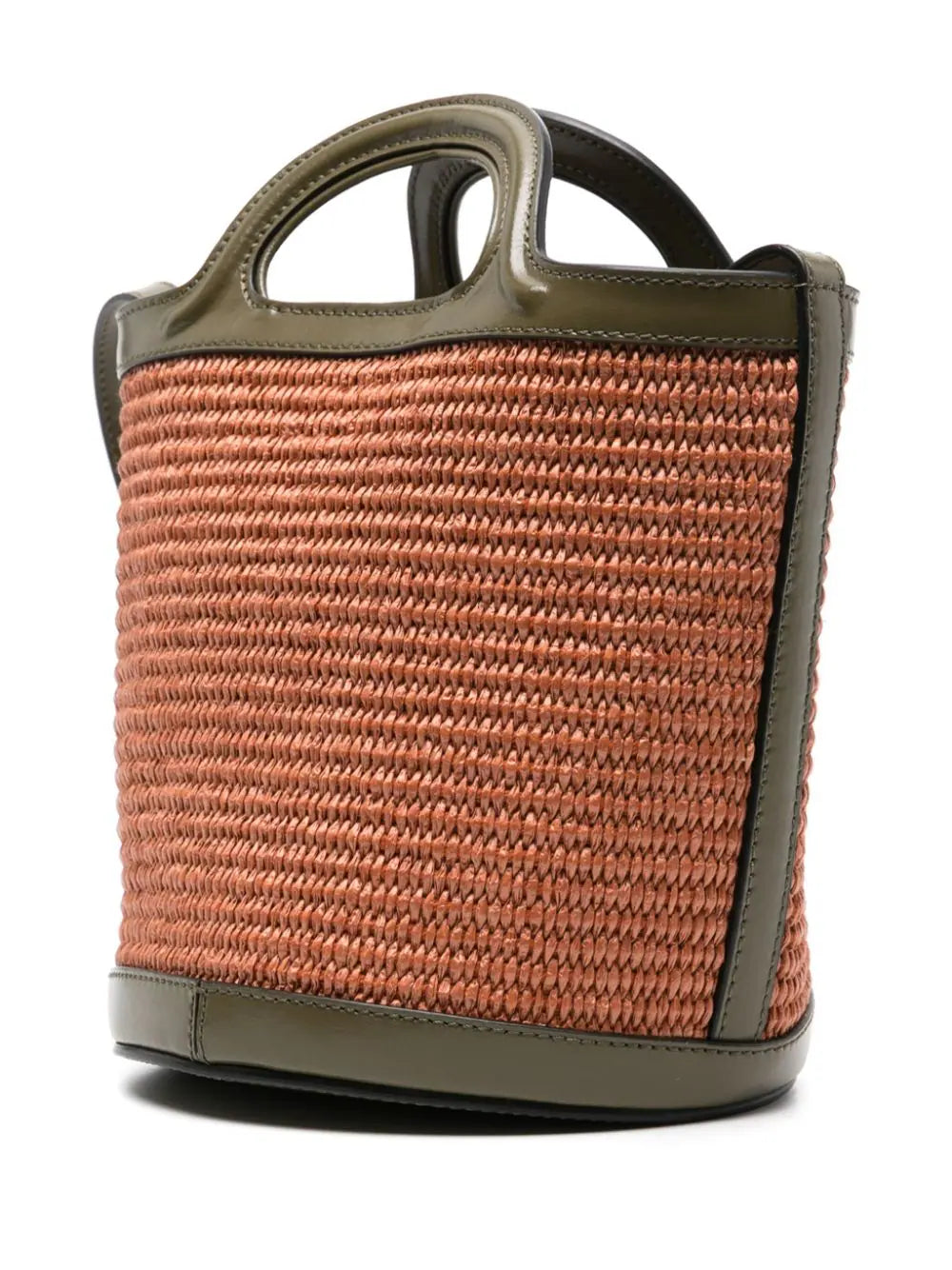 Shop Marni Women Tropicalia Mini Bucket Bag In Zo750 Brick/olive