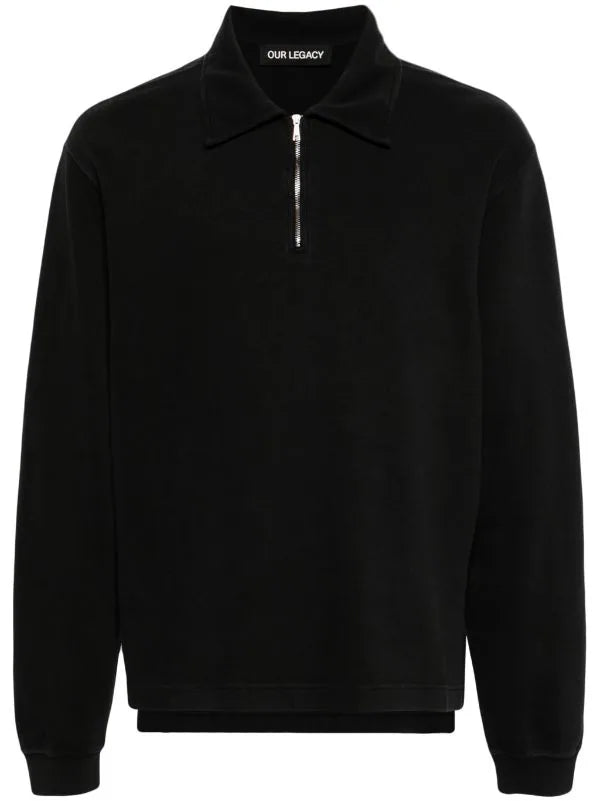 Shop Our Legacy Men Lad Sweatshirt In Worn Black Athletic Rib