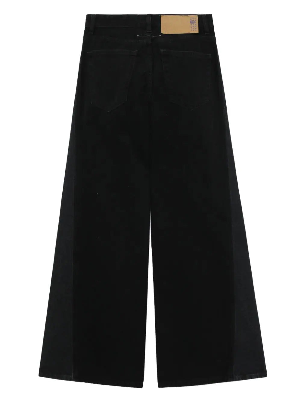 Shop Mm6 Maison Margiela Mm6 Women 5 Pockets Straight Flare Pants In 961 Black/grey