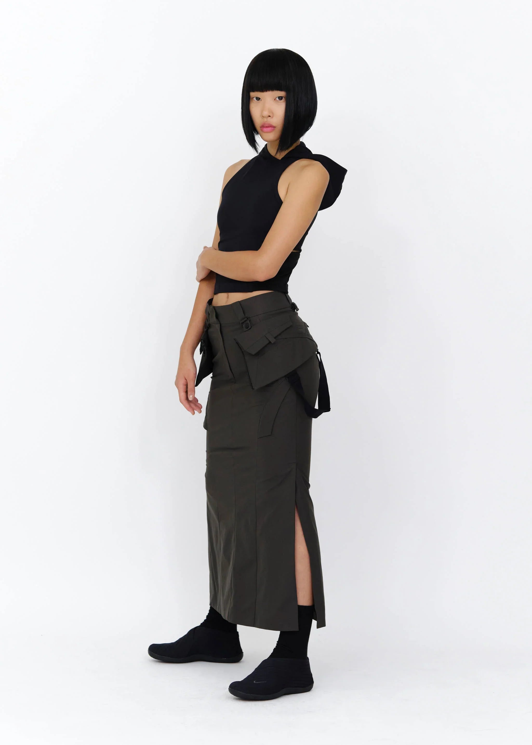 Shop Hyein Seo Women Cargo Skirt In Khaki