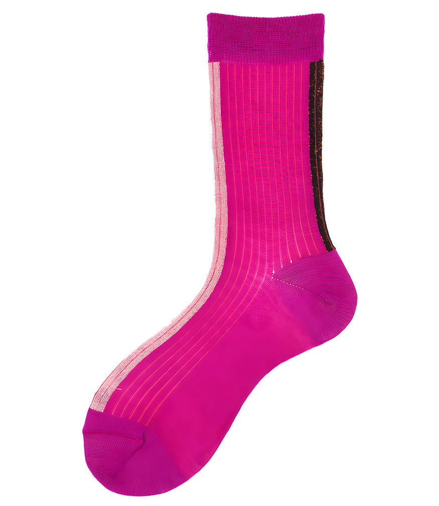 Alto Milano Fuchsia Altea Short Socks In Pink