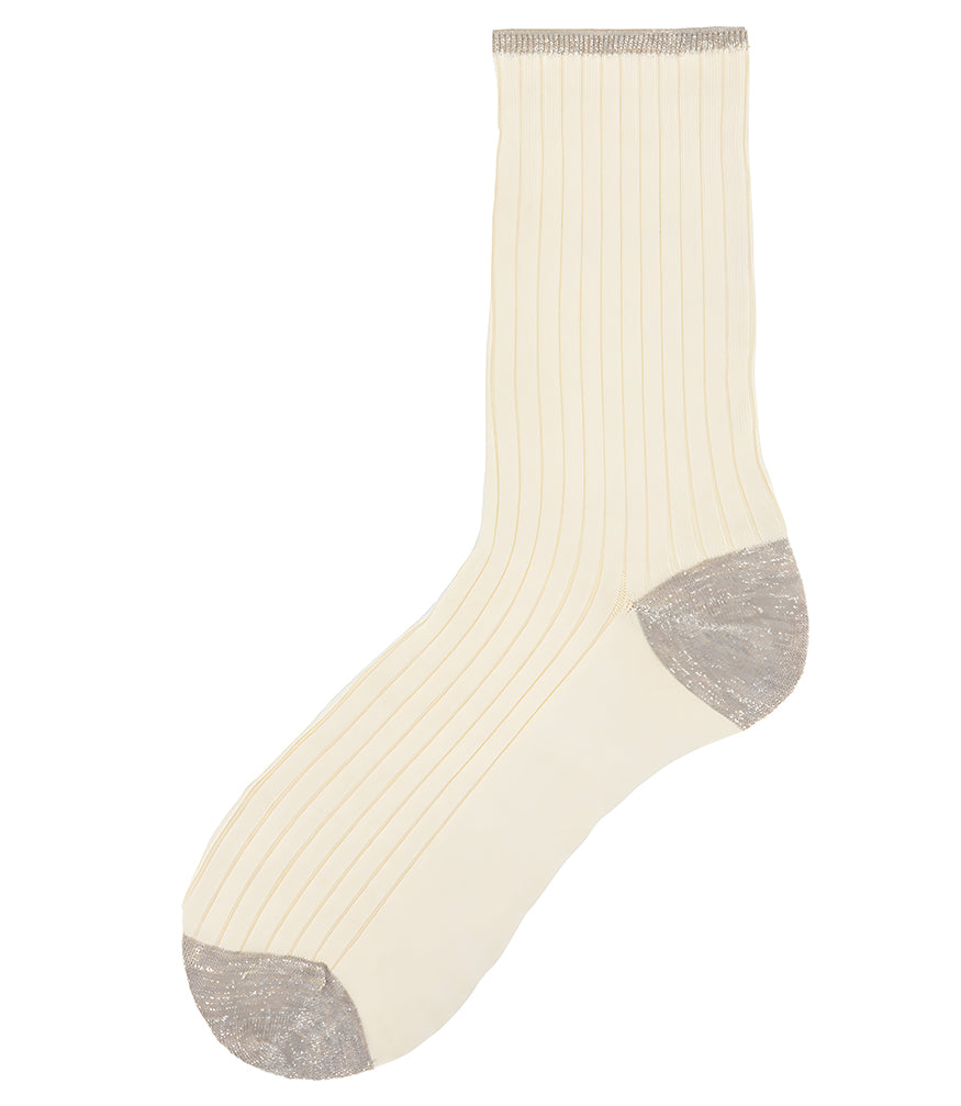 Alto Milano Ecru Donna Short Socks In Neutral