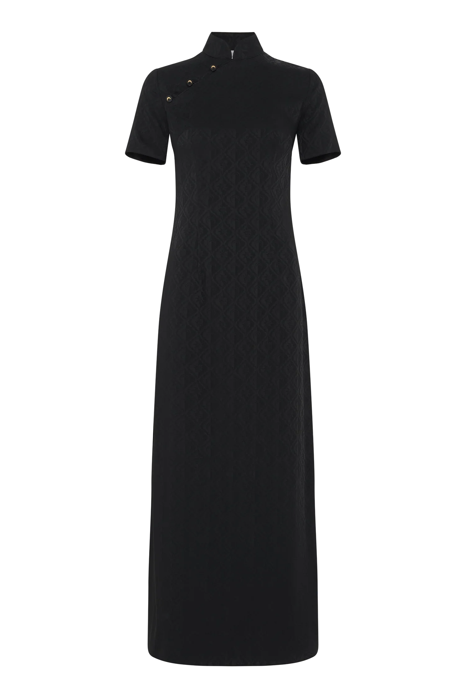 Shop Marine Serre Women Jacquard Viscose Tunic Dress In Bk99 Black