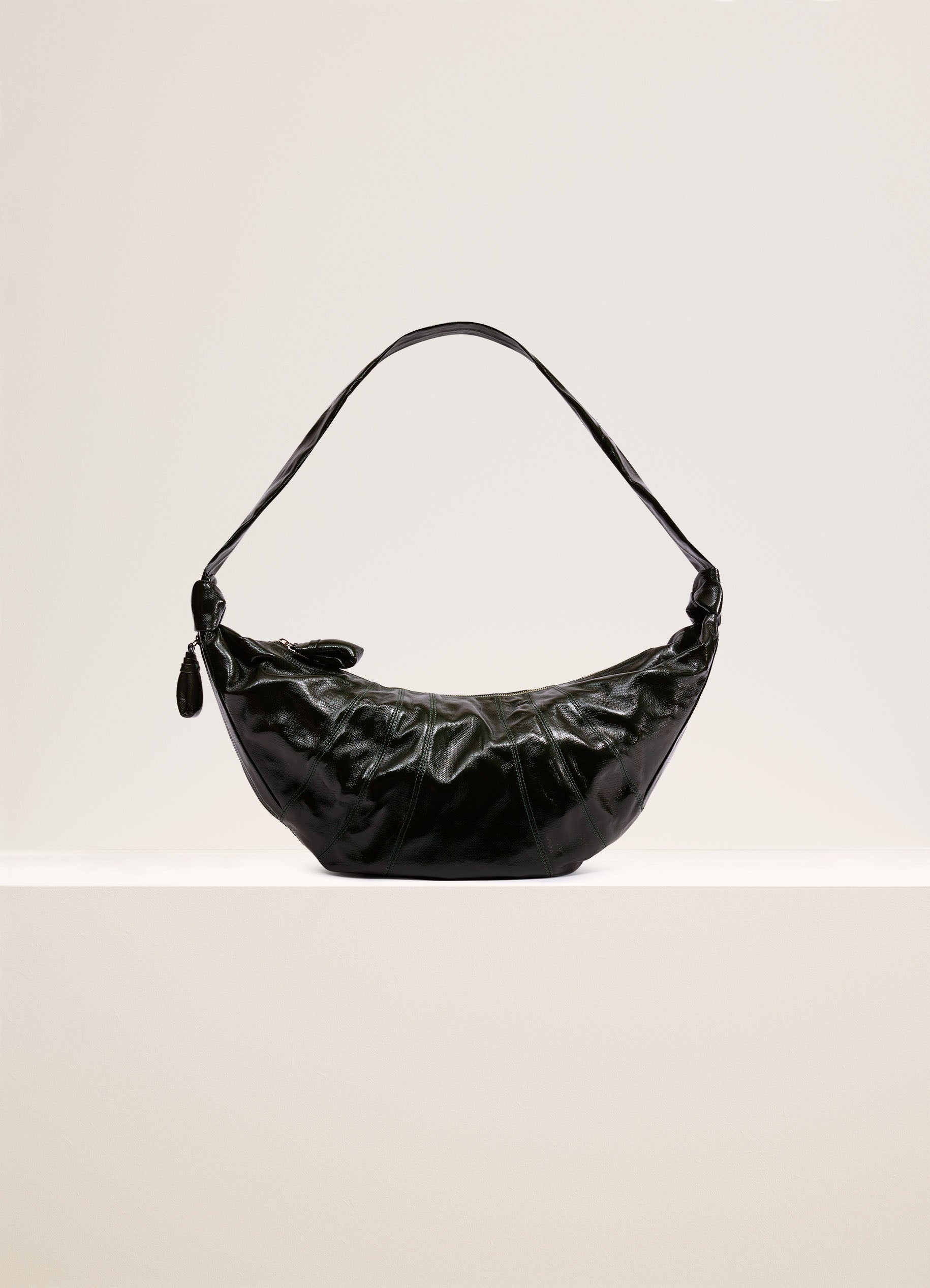 Lemaire Unisex Coated Cotton Large Croissant Bag In Gr670 Forest
