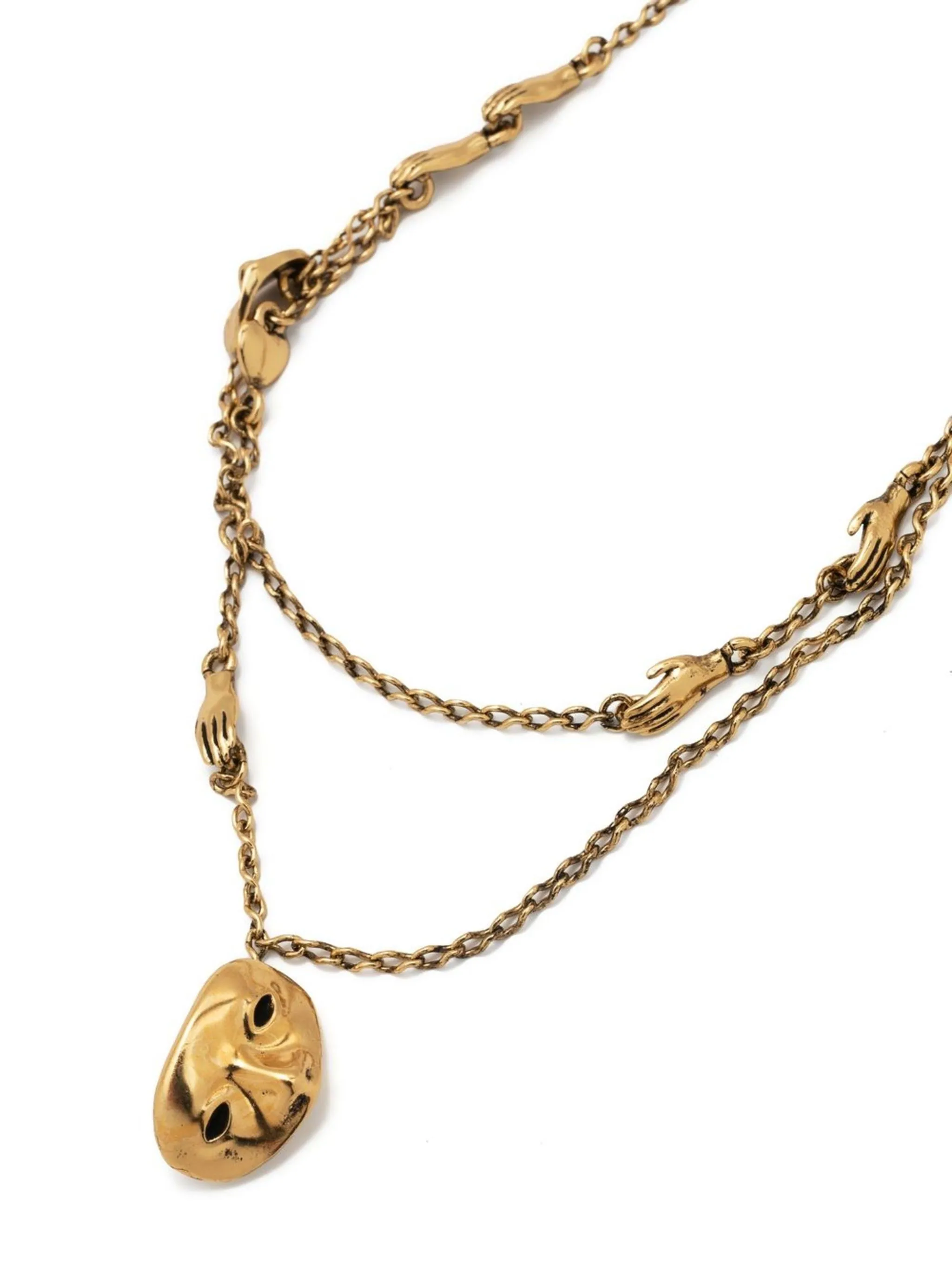 Shop Lemaire Women Estampe Necklace In Ye575 Old Gold