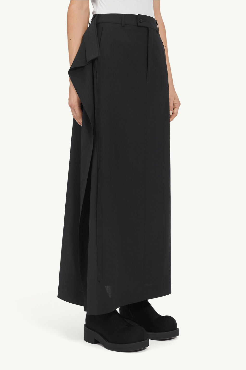 Shop Mm6 Maison Margiela Mm6 Women Studio Long Skirt In 900 Black