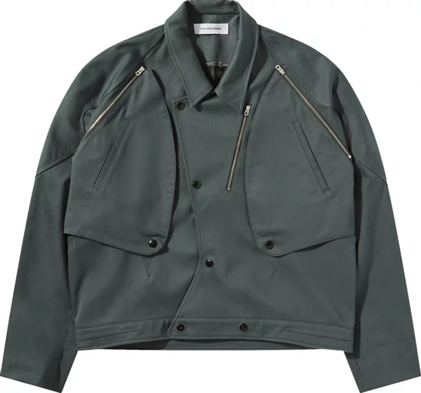 Shop Kiko Kostadinov Men Tonino Utility Jacket In Stone Grey