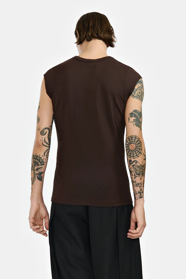 Shop Louis Gabriel Nouchi Unisex In Lyocell Short Sleeves T-shirt In 027 Expresso