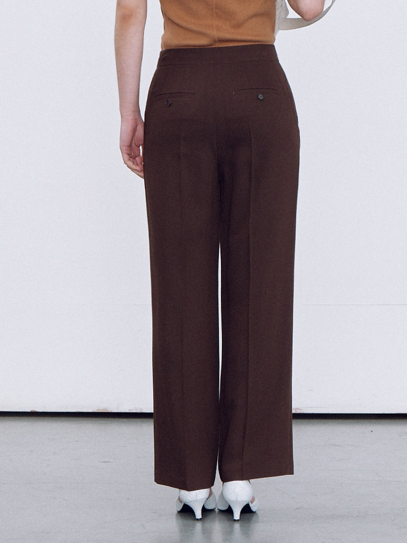 Shop Recto Women Cesare Straight Fit Pants In Brown