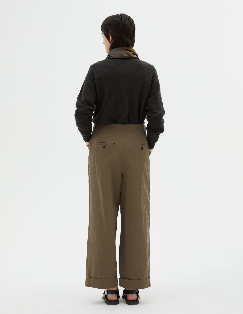 Shop Margaret Howell Women Relaxed Crop Pants In Mouse