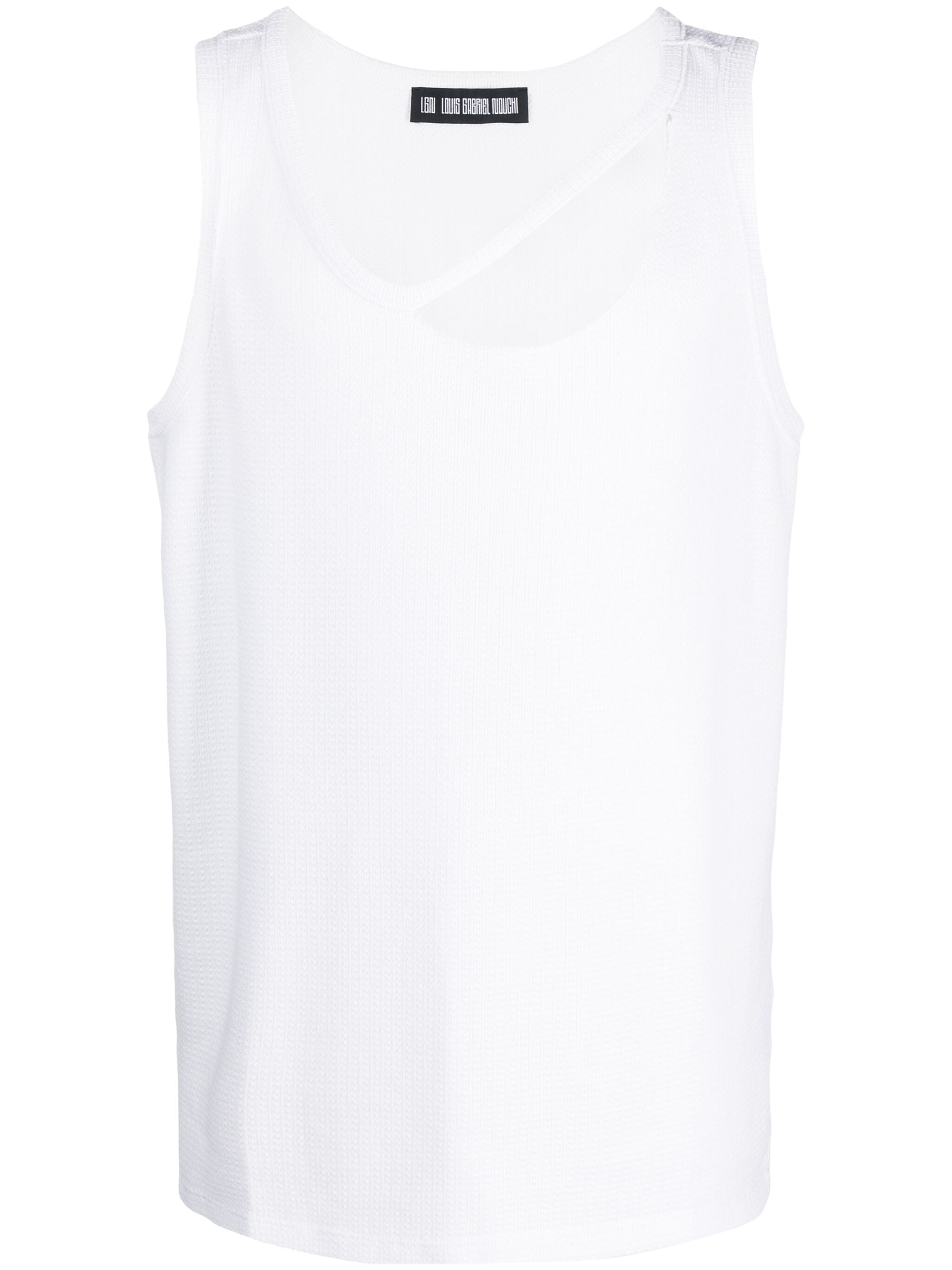 Shop Louis Gabriel Nouchi Men With Signature Opening Tank Top In 002 White