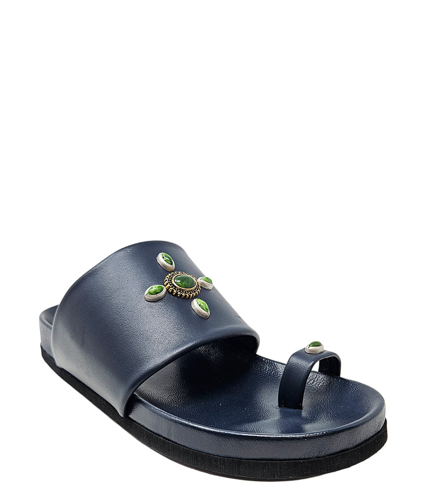 Madison Maison ™ Tyche Navy Toe Ring Sandal In Blue