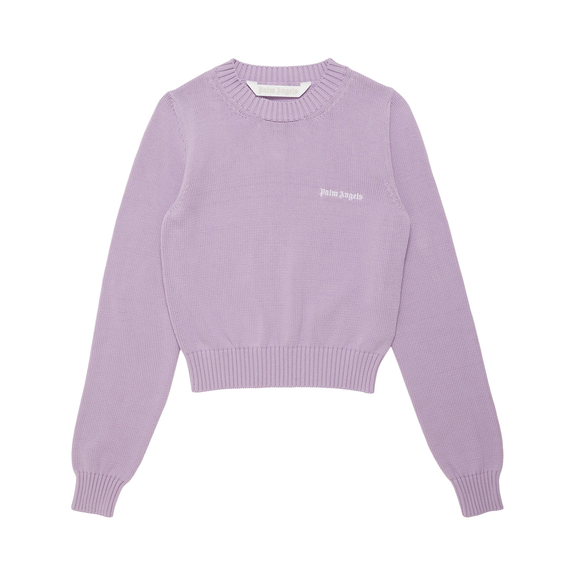 Shop Palm Angels Women Classic Logo Sweater In 3603 Lilac Off