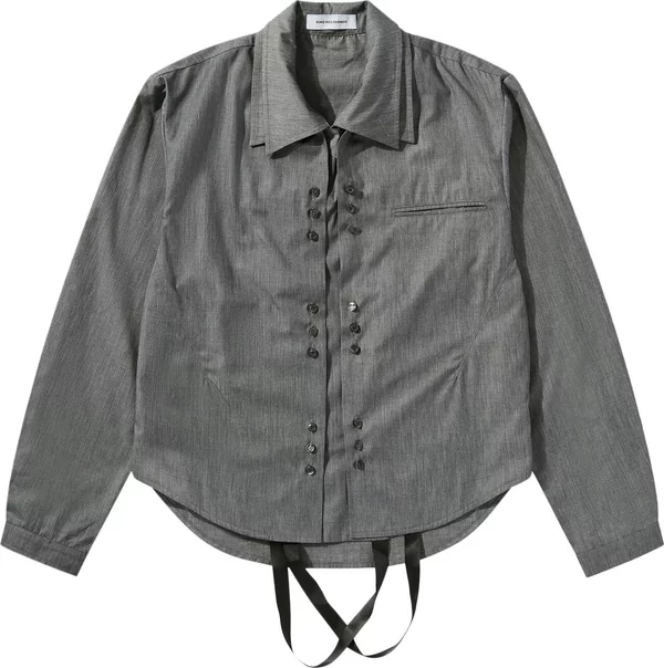 Shop Kiko Kostadinov Men Tonino Shirt Jacket In Grey Melange