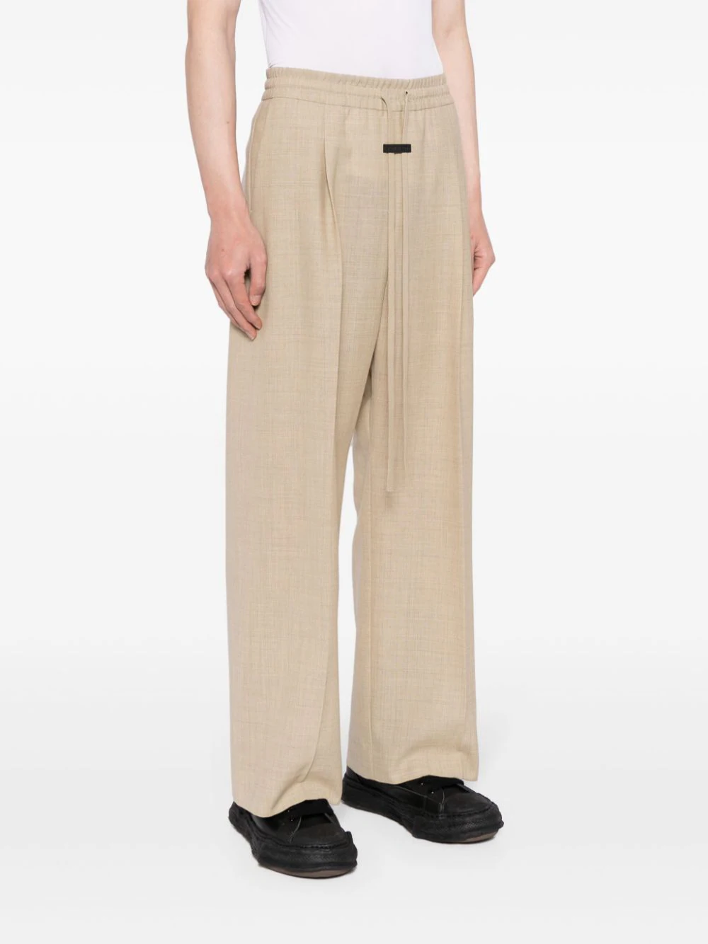 Shop Fear Of God Men Wool Canvas Wide Leg Pant In 230 Tan