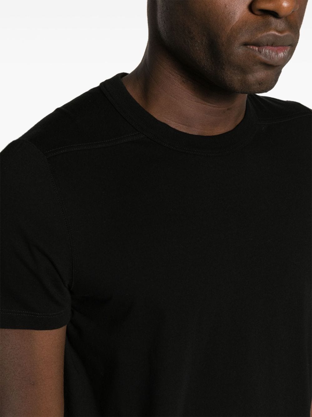 Shop Rick Owens Men Short Level T-shirt In 09 Black