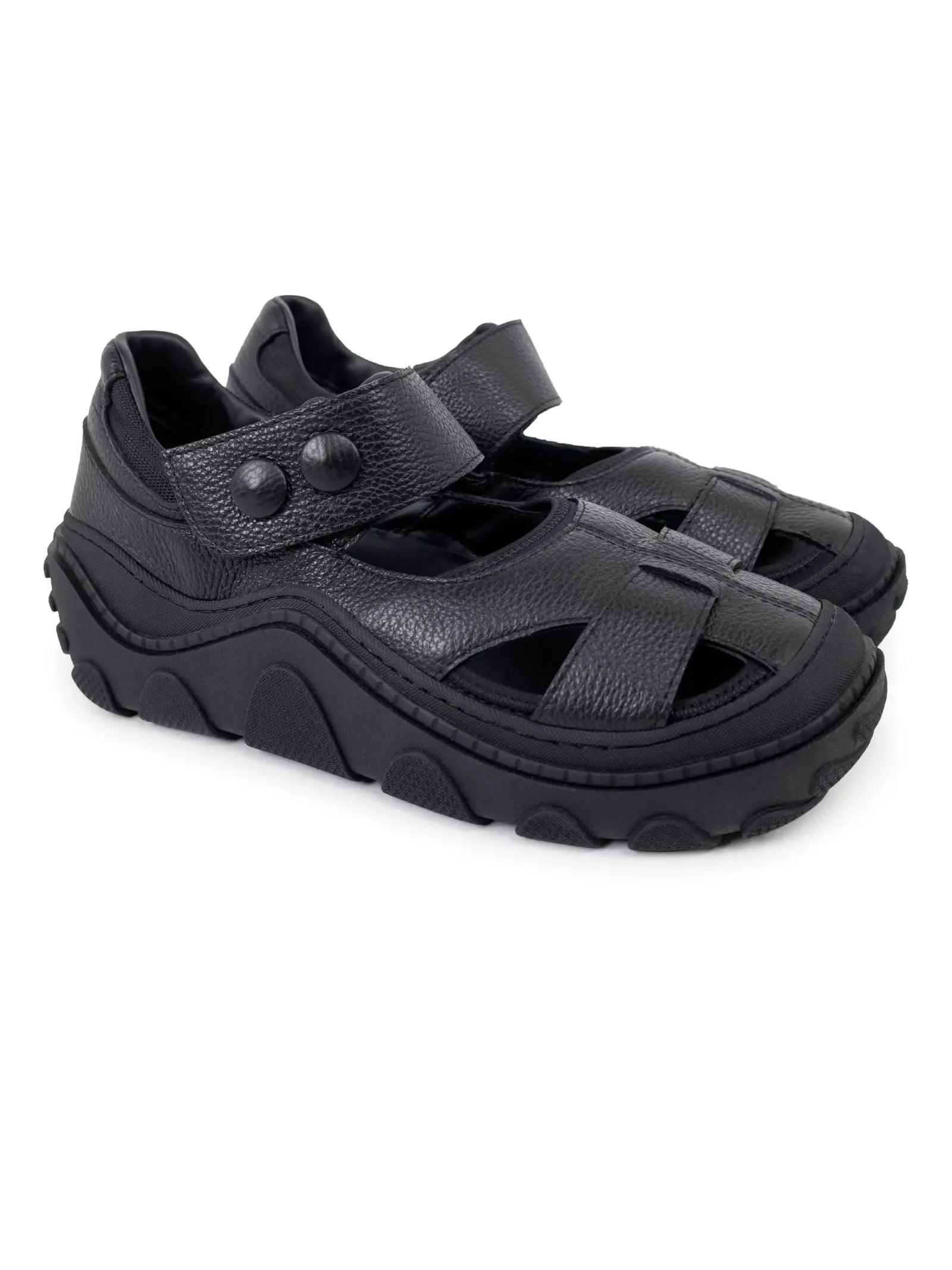 Shop Kiko Kostadinov Men Hybrid Sandal In Black Soot